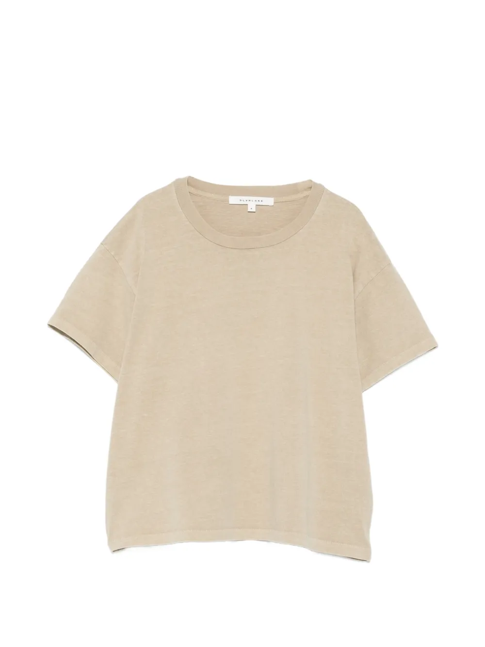 SLVRLAKE Square T-shirt met ronde hals Bruin