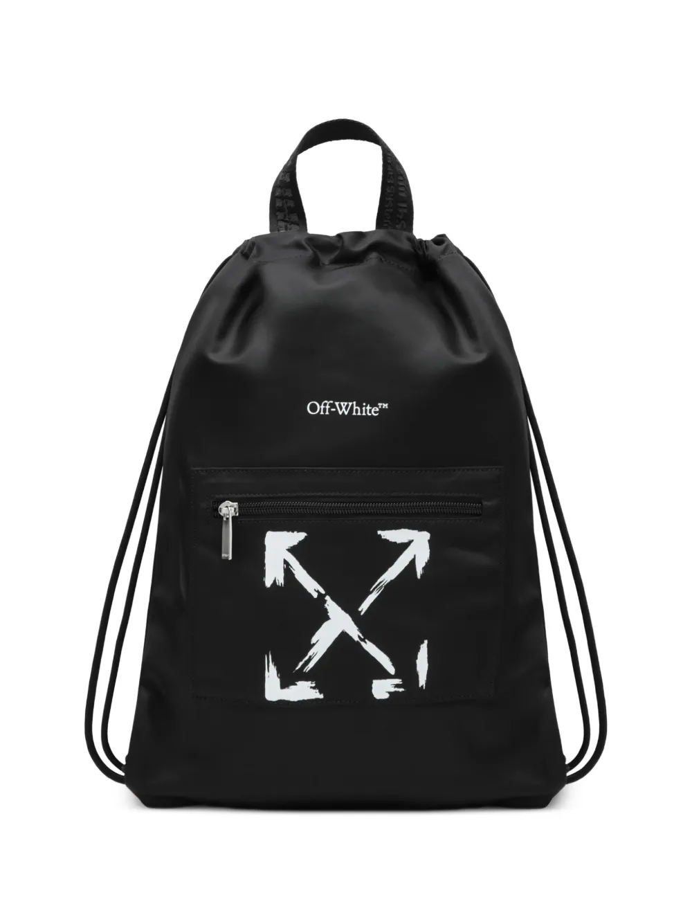 Off-White Kids Arrows-print drawstring backpack - Nero