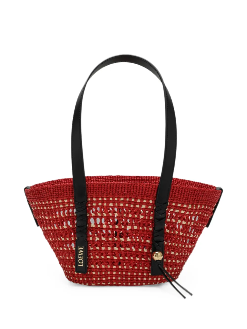 LOEWE small braided tote bag - Rosso