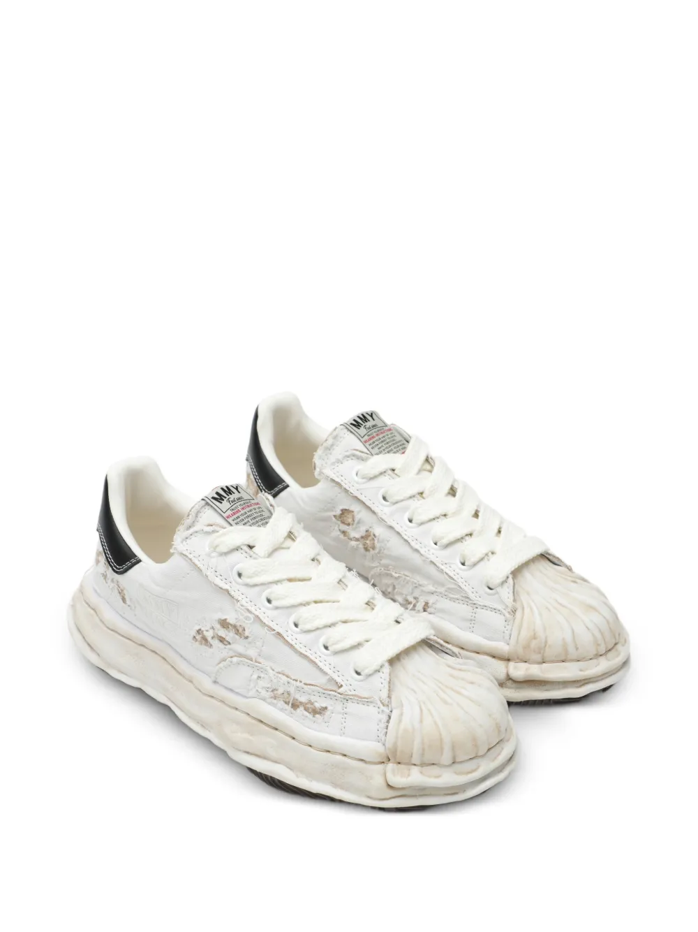 Maison MIHARA YASUHIRO Blakey OG Sole Ripped lace-up sneakers Wit