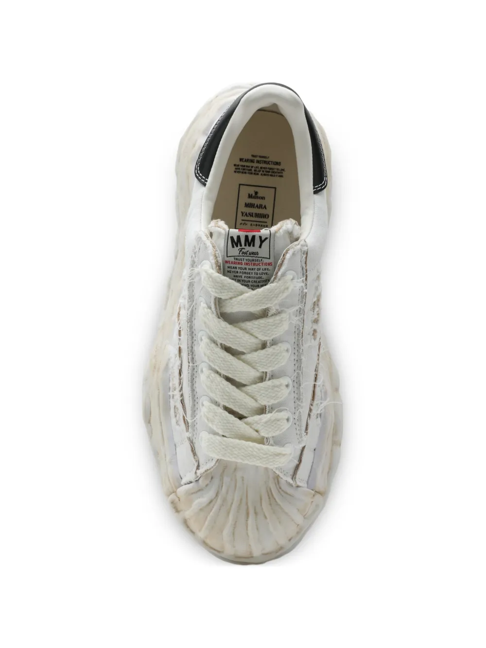Maison MIHARA YASUHIRO Blakey OG Sole Ripped lace-up sneakers Wit
