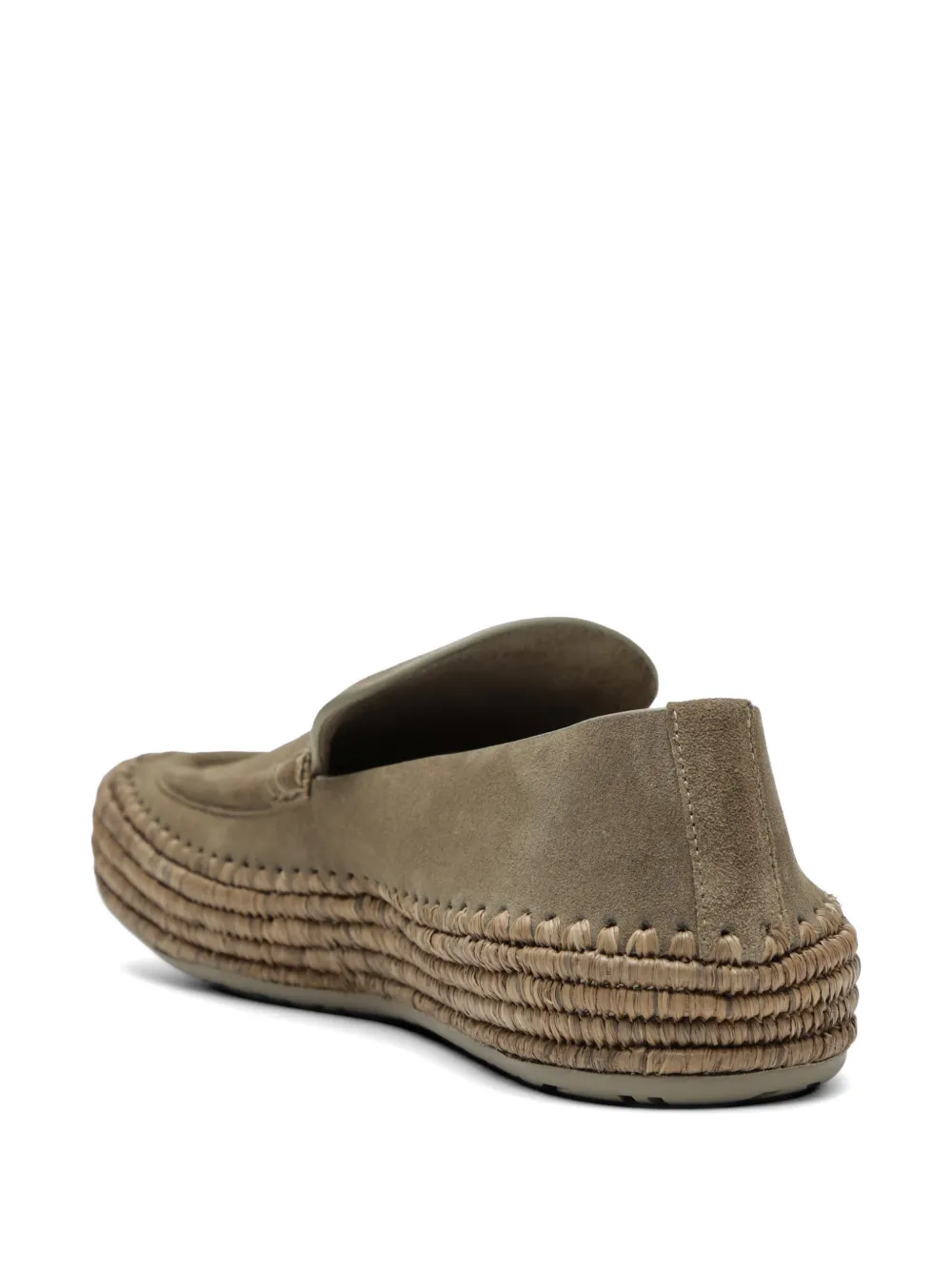 LOEWE Rio raffia-embroidery espadrilles Grijs