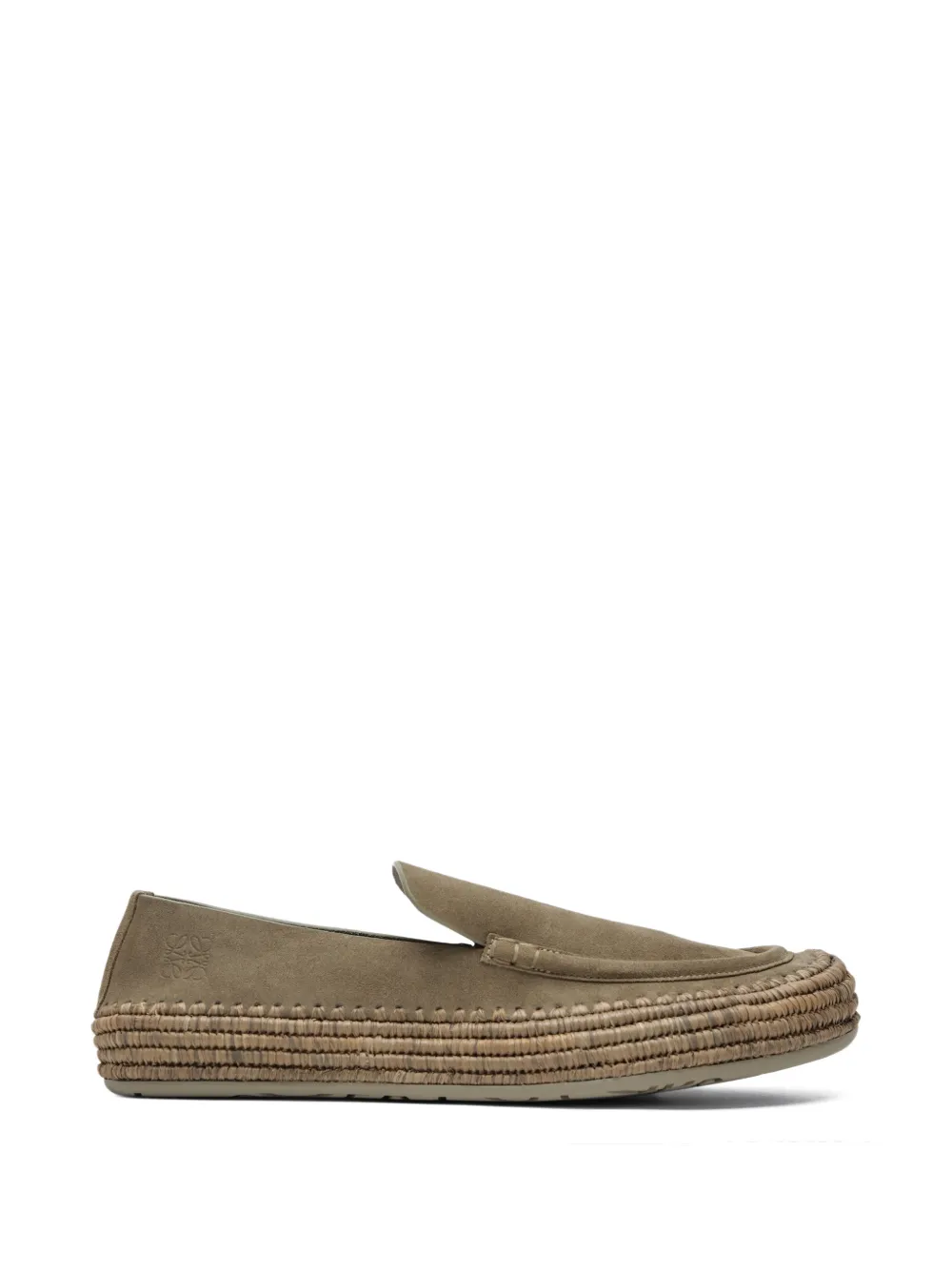LOEWE Rio raffia-embroidery espadrilles - Grigio