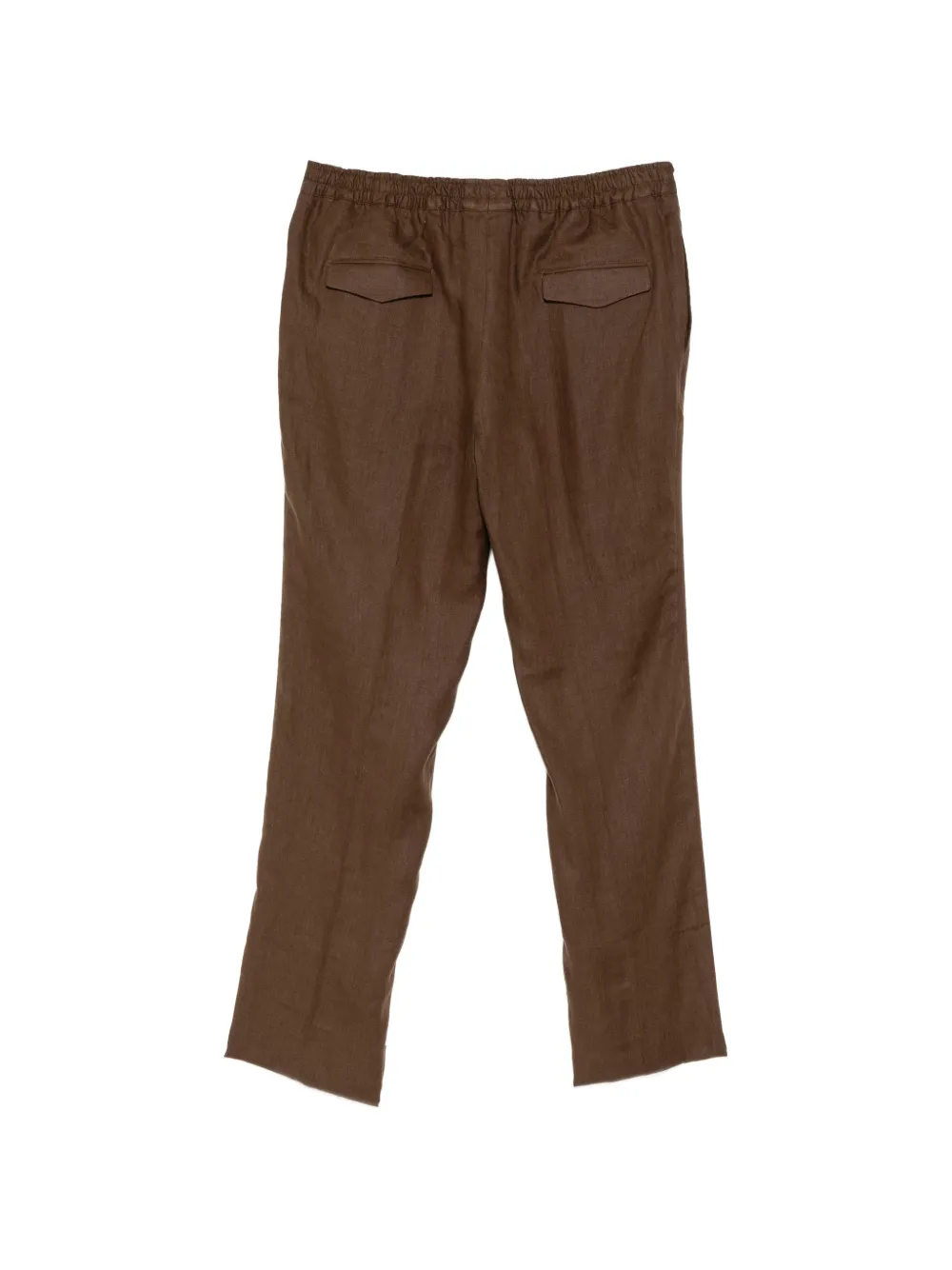 Kiton Straight broek met elastische tailleband Bruin