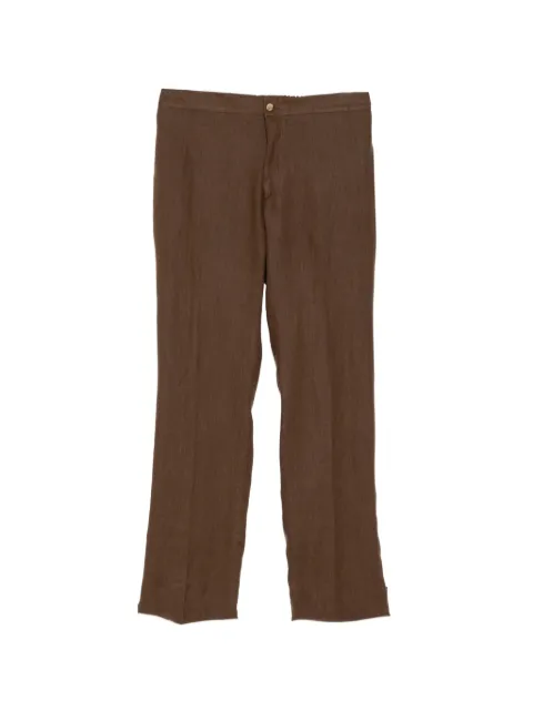 Kiton rear elasticated waistband straight-leg trousers