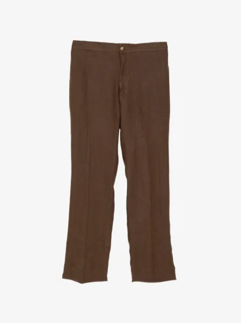 Kiton rear elasticated waistband straight-leg trousers