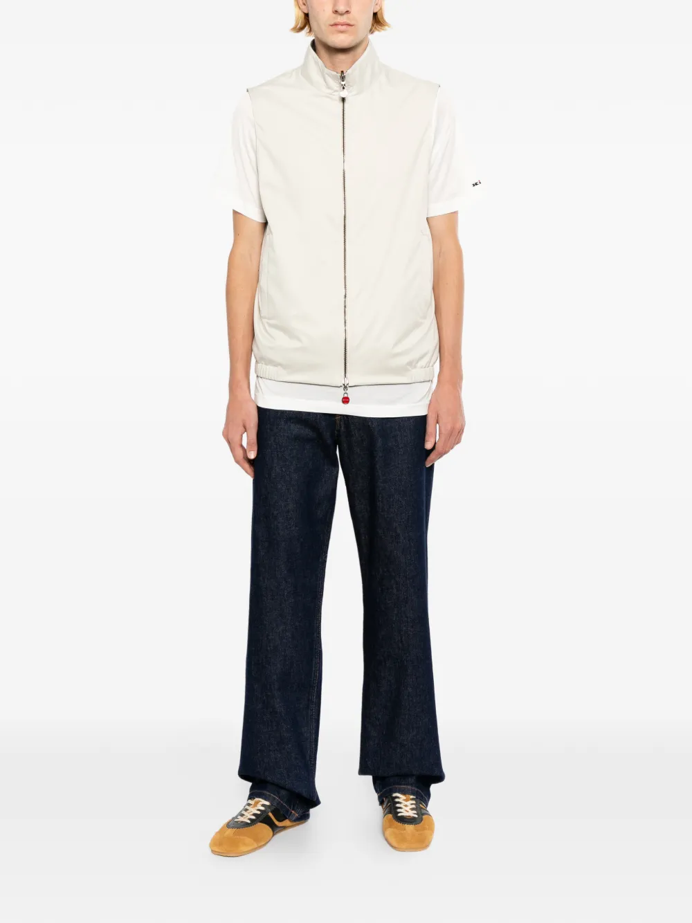 Kiton Omkeerbare mouwloze overhemd Beige
