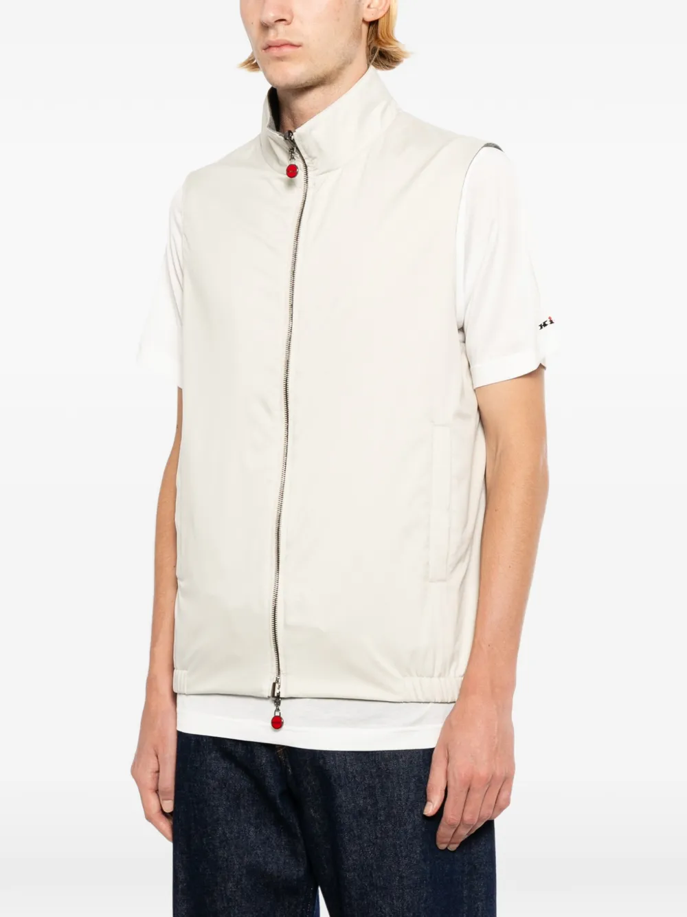 Kiton Omkeerbare mouwloze overhemd Beige