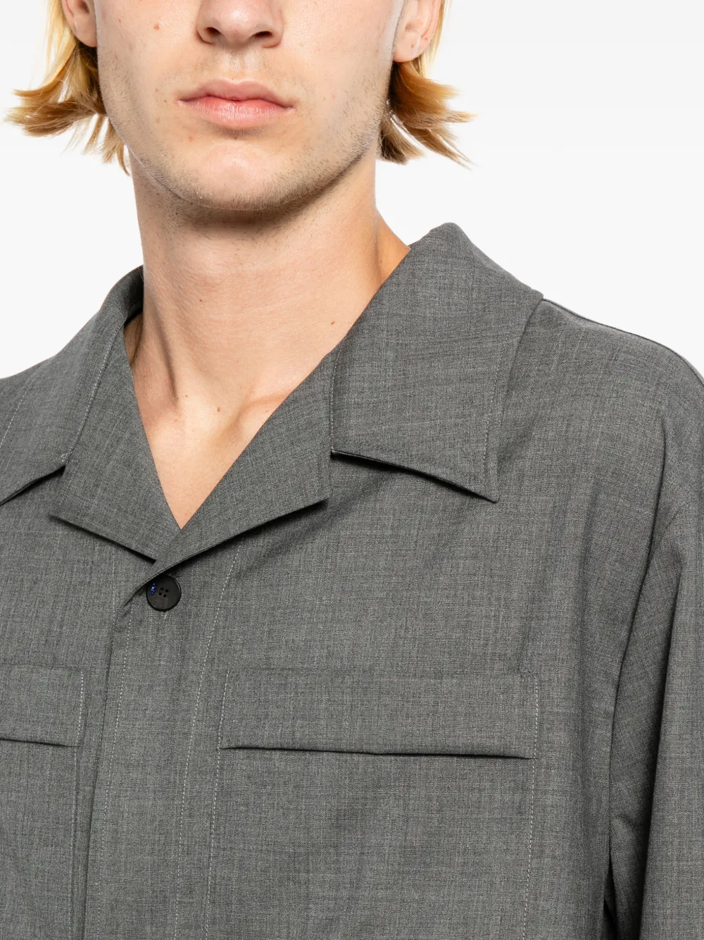 Kiton Shirtjack met borstzak Grijs