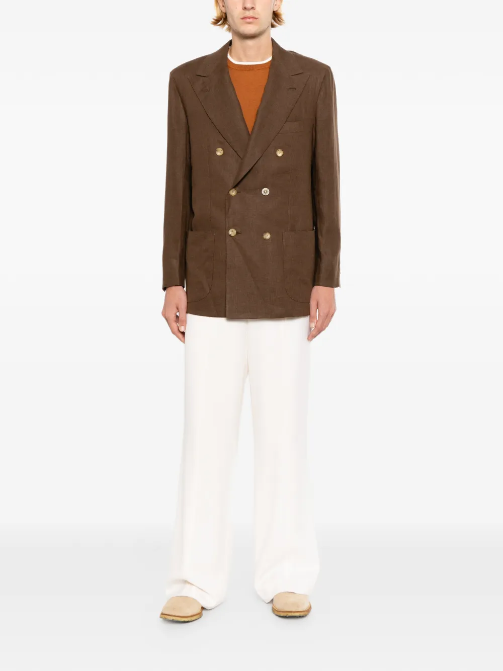 Kiton Jack met split Bruin