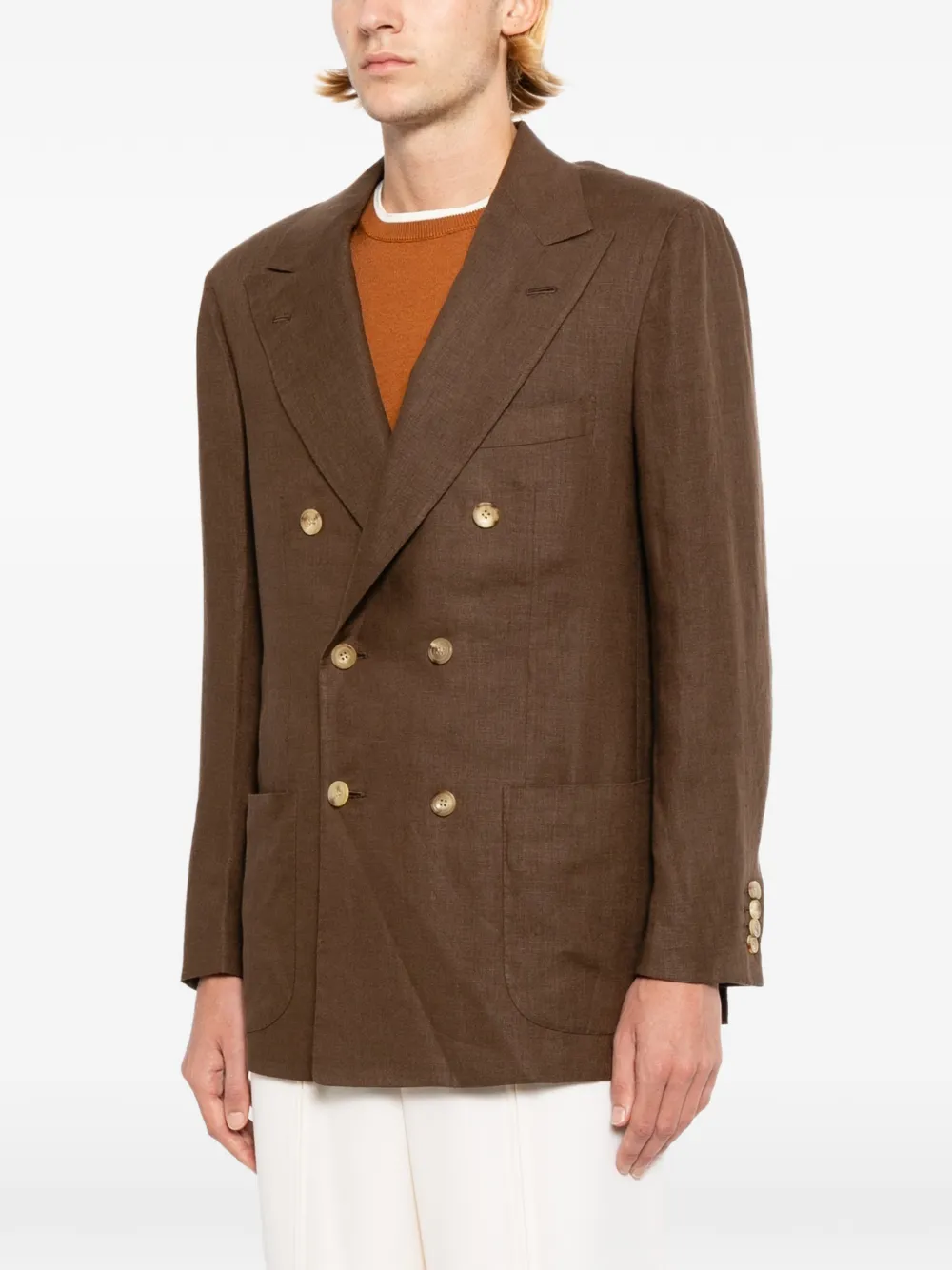 Kiton Jack met split Bruin