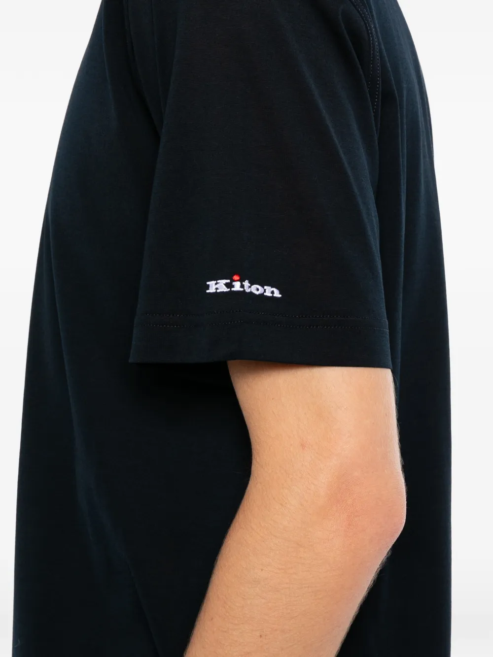 Kiton T-shirt met ronde hals Blauw