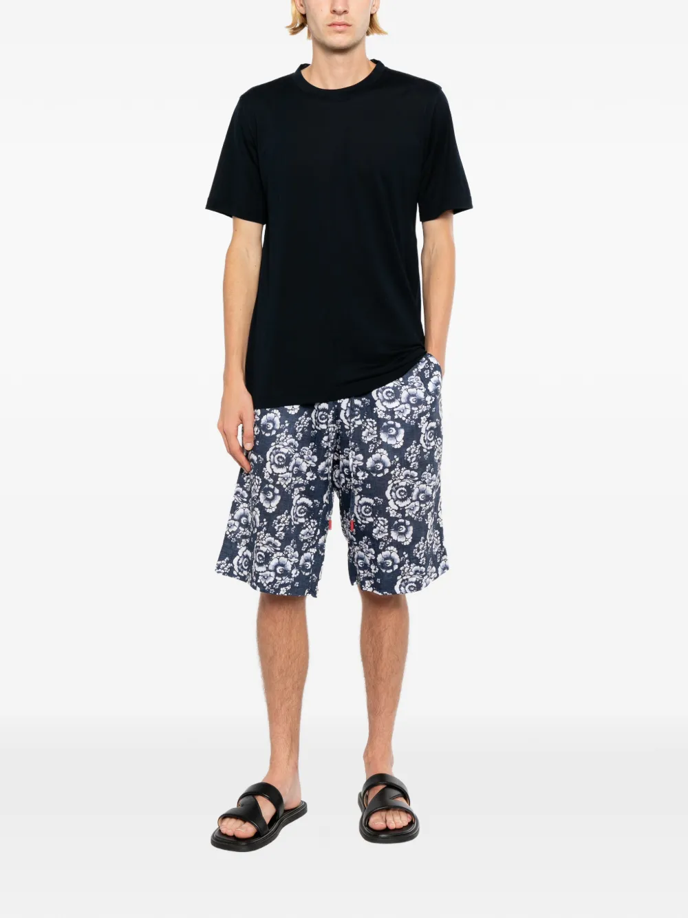 Kiton T-shirt met ronde hals Blauw