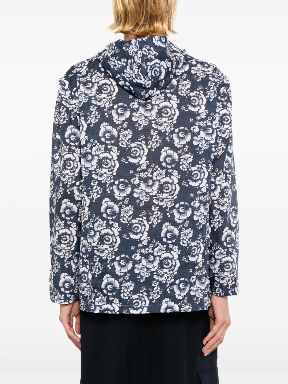 Kiton Overhemd met bloemenprint Blauw