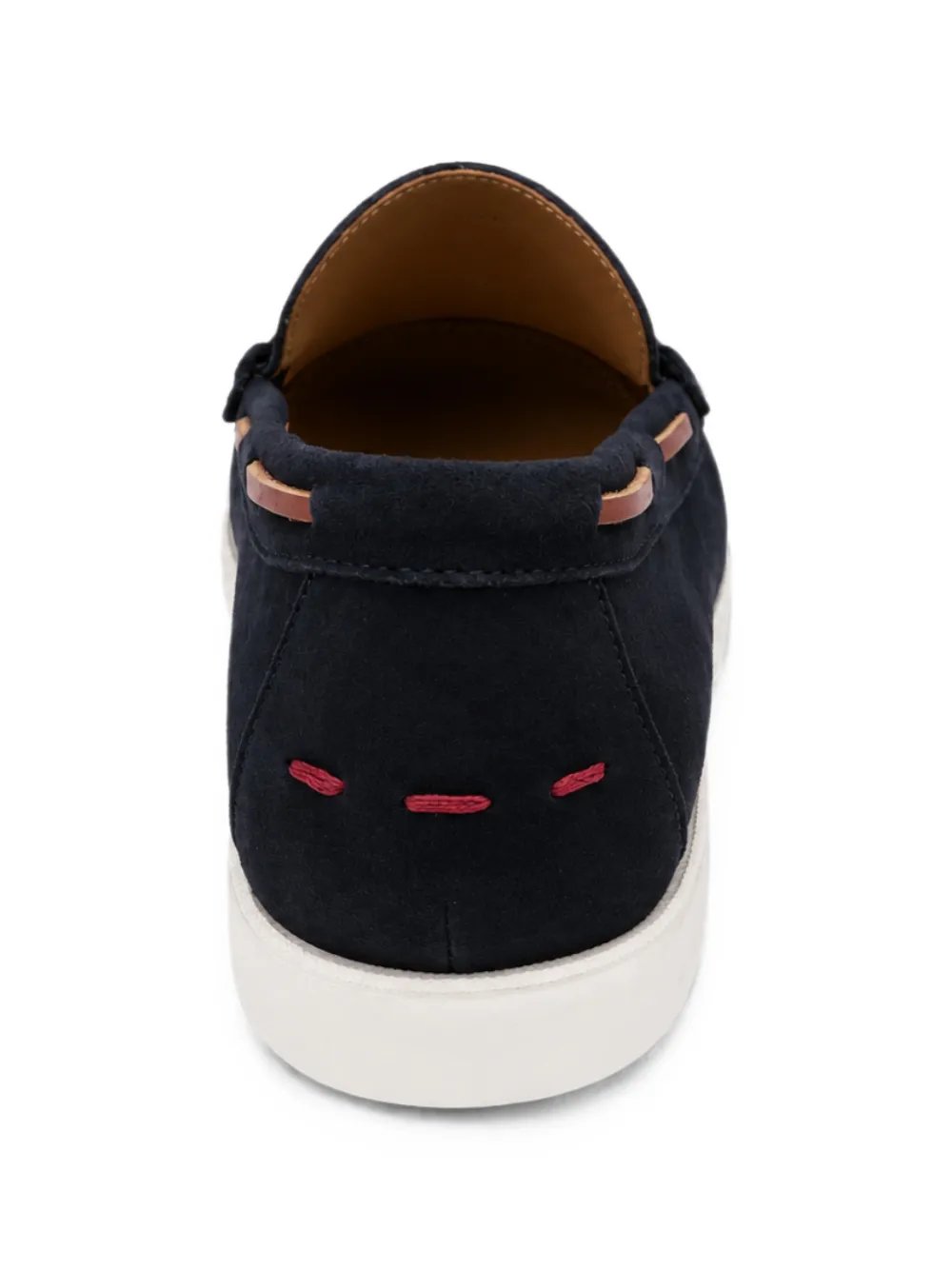 Kiton suede-finish leather loafers Blauw