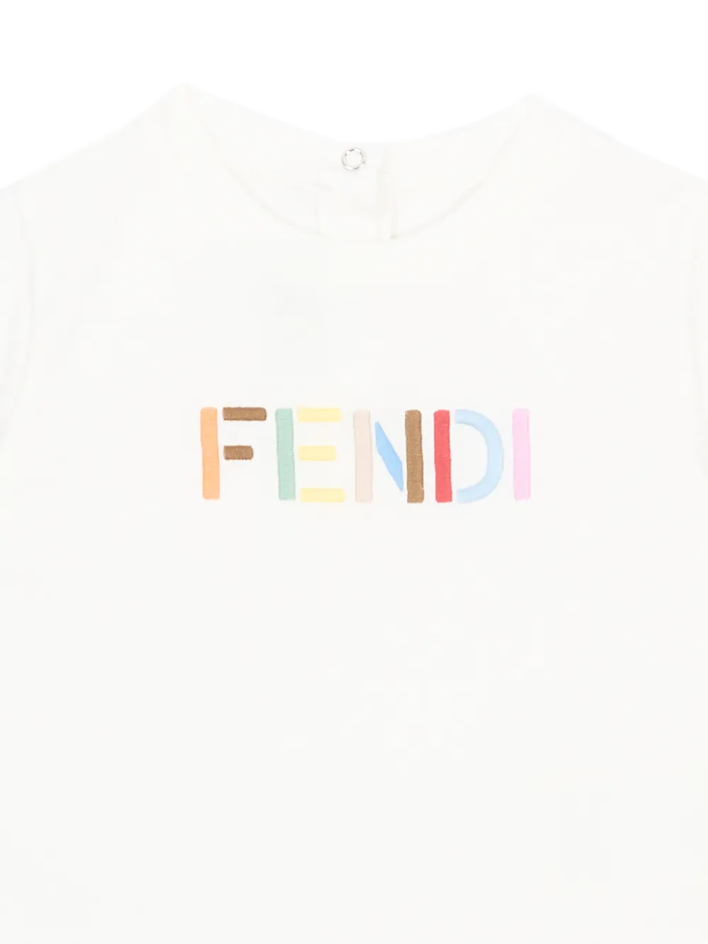 Fendi Kids T-shirt met geborduurd logo Wit