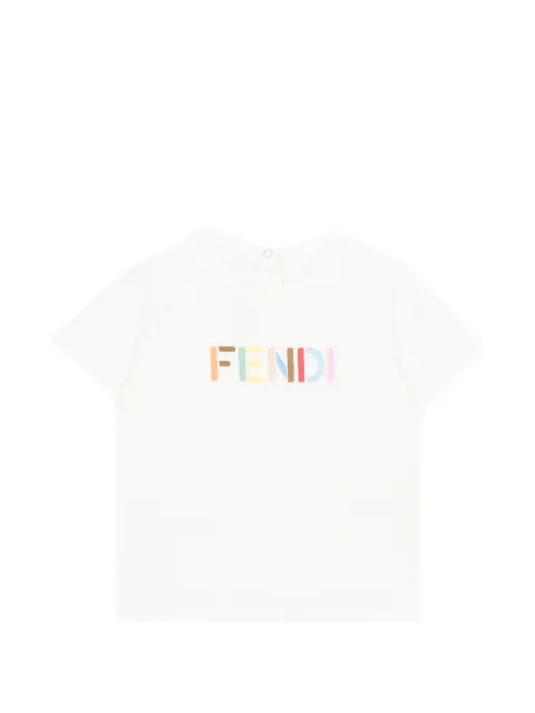 Fendi Kids logo-embroidered T-shirt