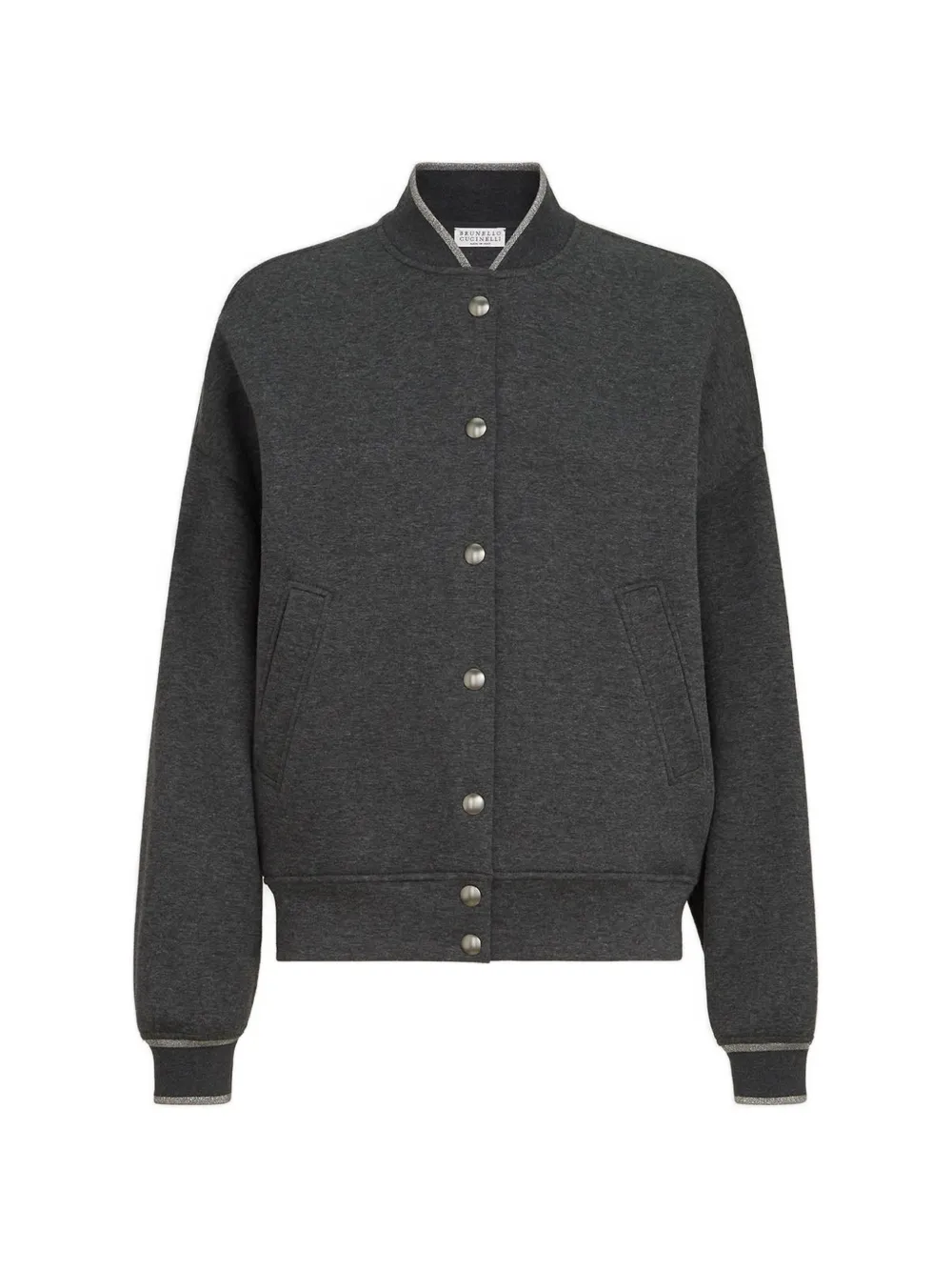 Brunello Cucinelli Techno cotton and cashmere interlock bomber jacket