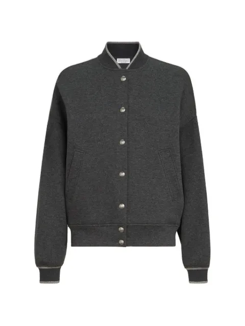 Brunello Cucinelli Techno cotton and cashmere interlock bomber jacket