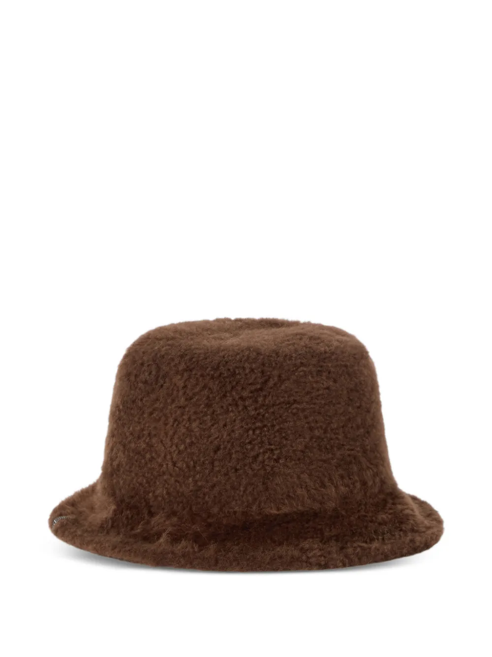 Brunello Cucinelli Zachte lammy vissershoed met glanzende band Bruin