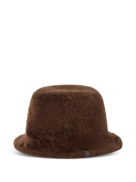 Brunello Cucinelli gorro de pescador texturizado con banda brillante