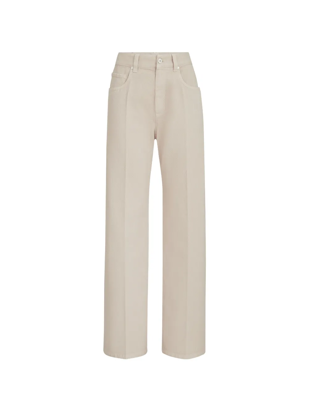 Brunello Cucinelli dyed-denim contemporary loose trousers - Neutrals