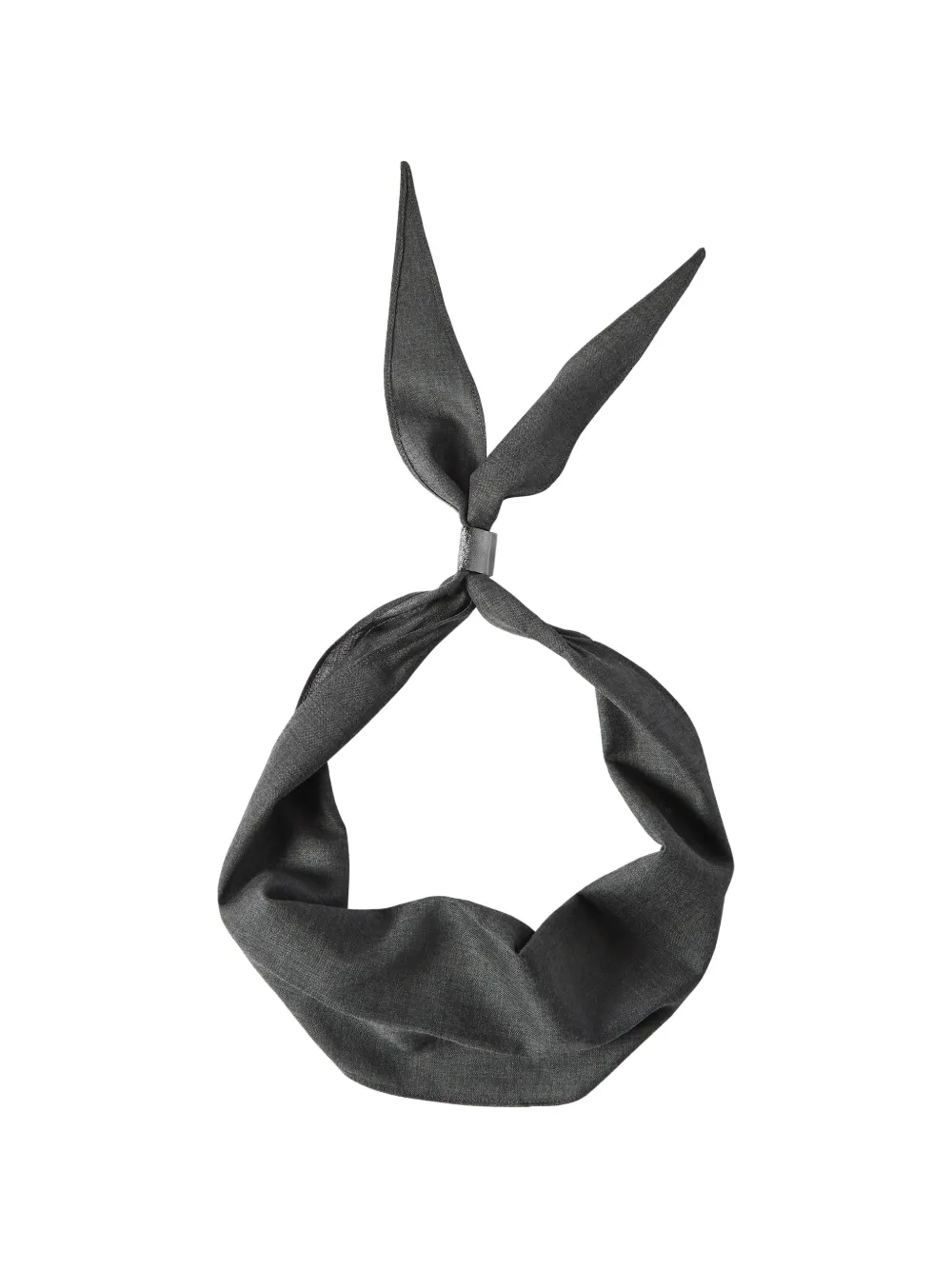 Brunello Cucinelli Organza-Krawatte aus Schurwolle mit Monili - Grau