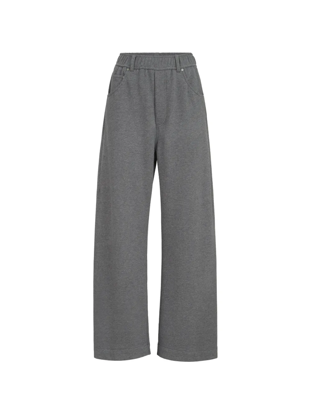 Brunello Cucinelli cotton smooth French-terry trousers - Grigio