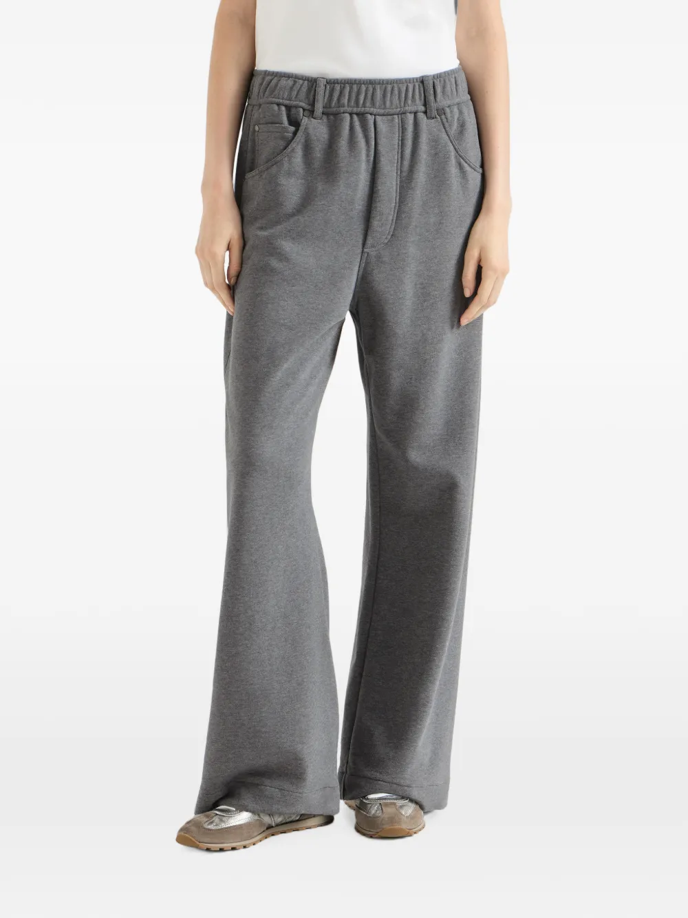 Brunello Cucinelli Katoenen badstof broek Grijs
