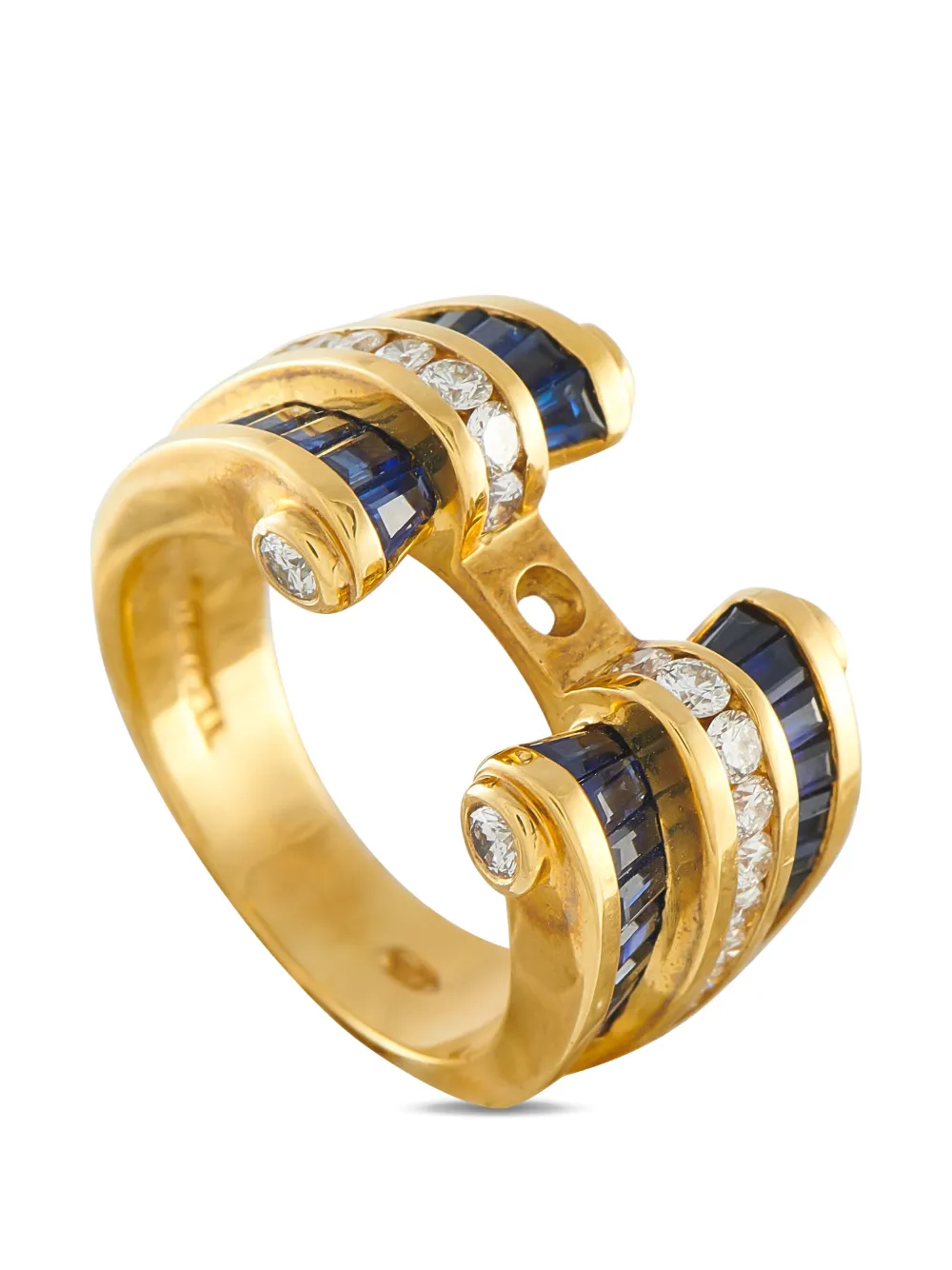 Charles Krypell sapphire and diamond ring - Oro