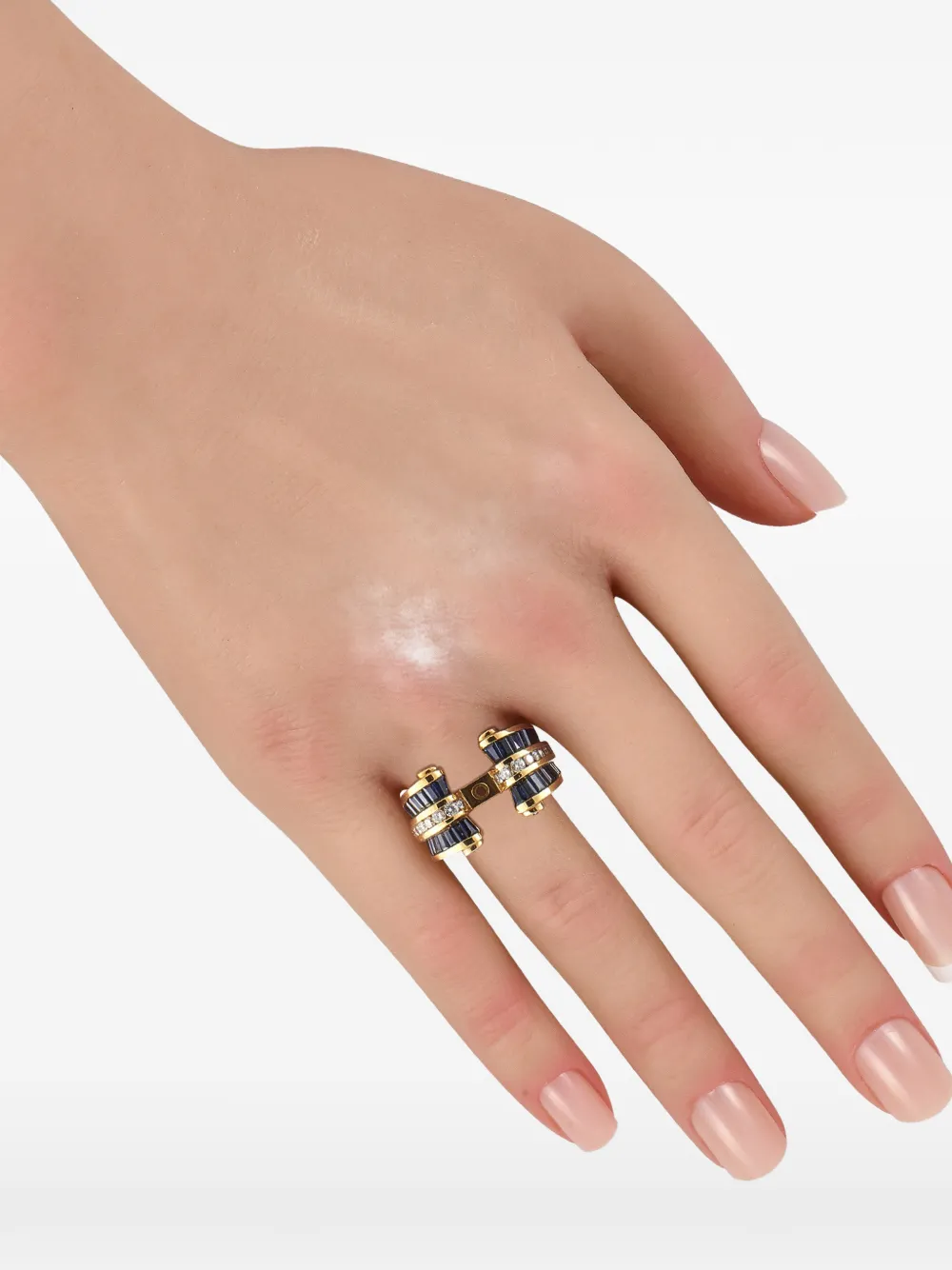 Charles Krypell sapphire and diamond ring - Oro