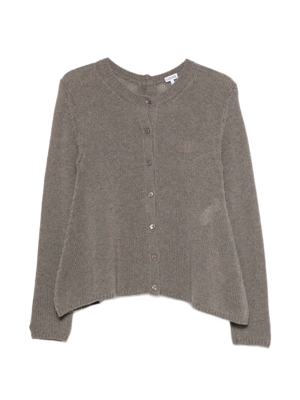 LOEWE Anagram-embroidered cashmere cardigan - Grau