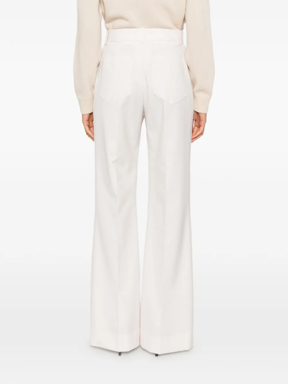 Victoria Beckham Alina broek met wijde pijpen Beige