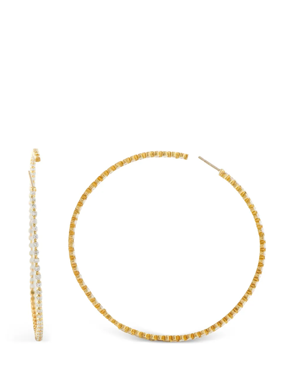 LB Exclusive diamond hoop earrings - Gold