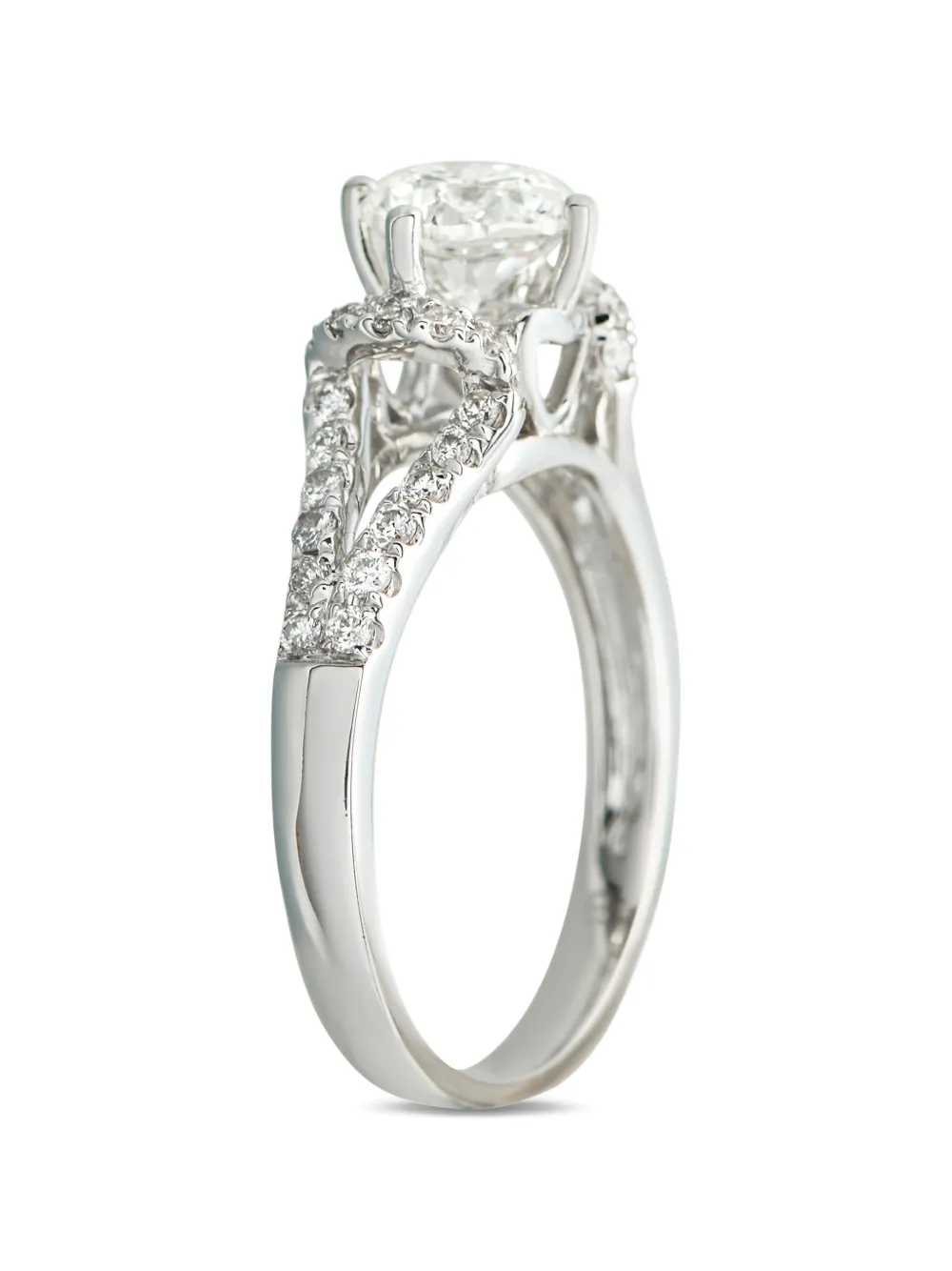 LB Exclusive diamond split-shank ring - Argento