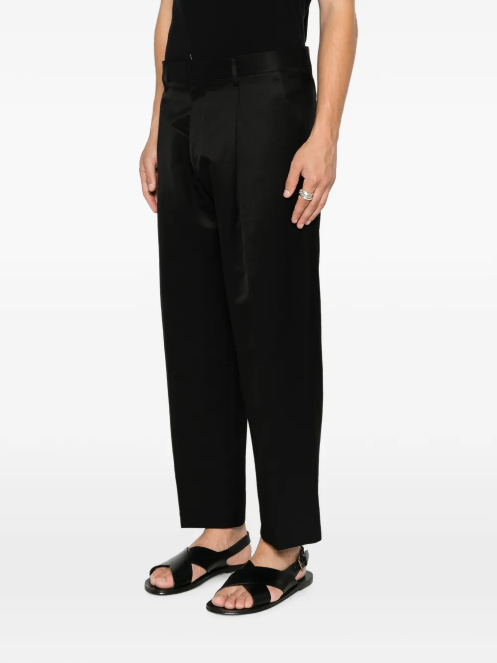 Costumein Broek met plooien Zwart