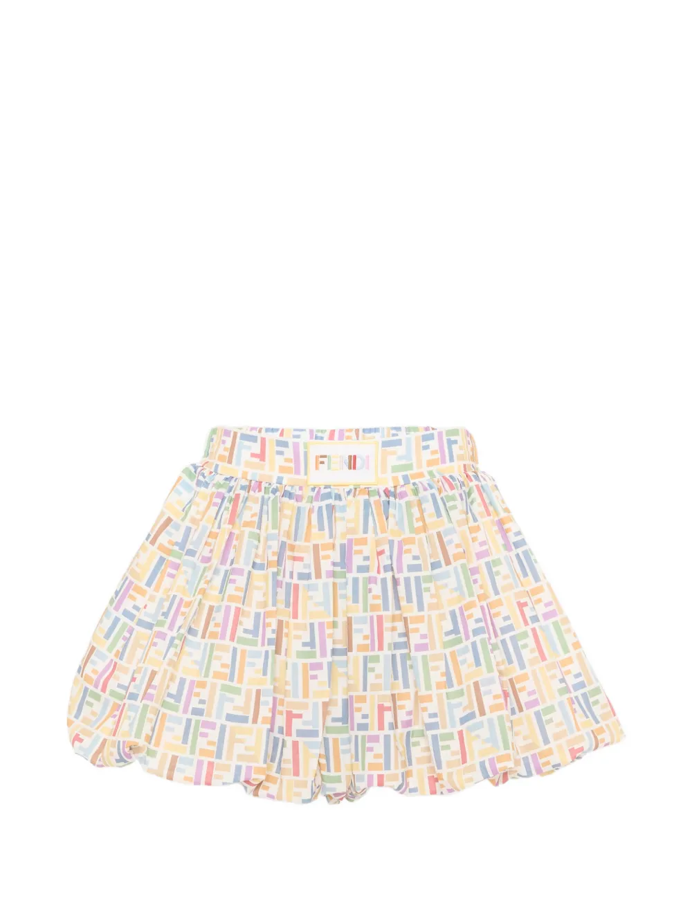 Fendi Kids logo-print elasticated shorts - Nude