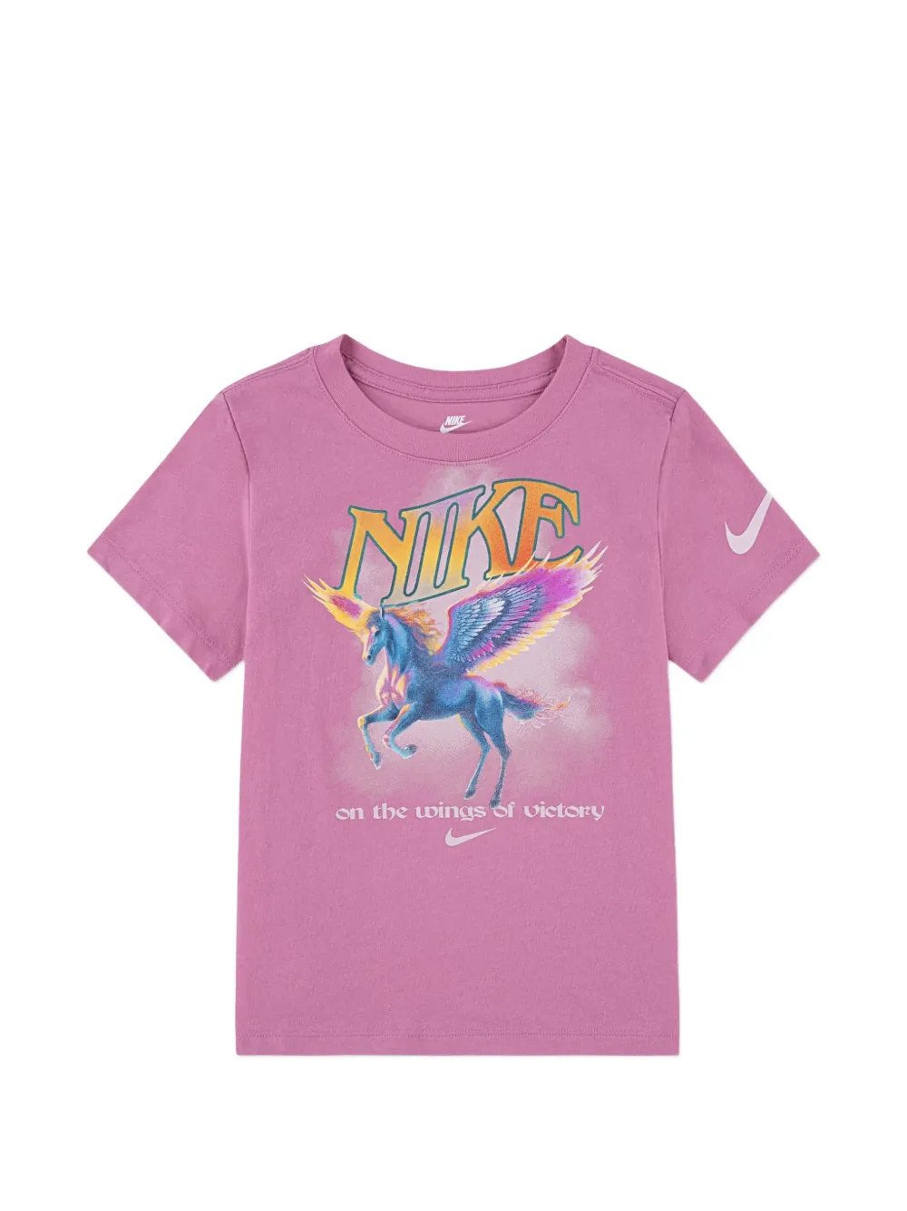 Nike Kids Pegasus graphic-print T-shirt - Rosa