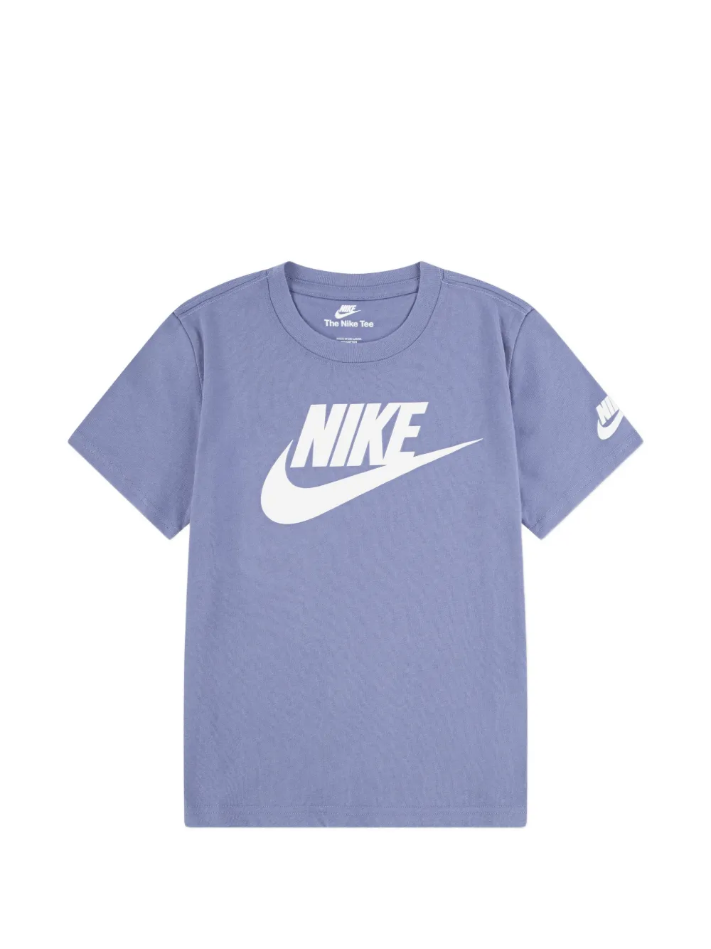Nike Kids Futura Evergreen logo-print T-shirt - Blu