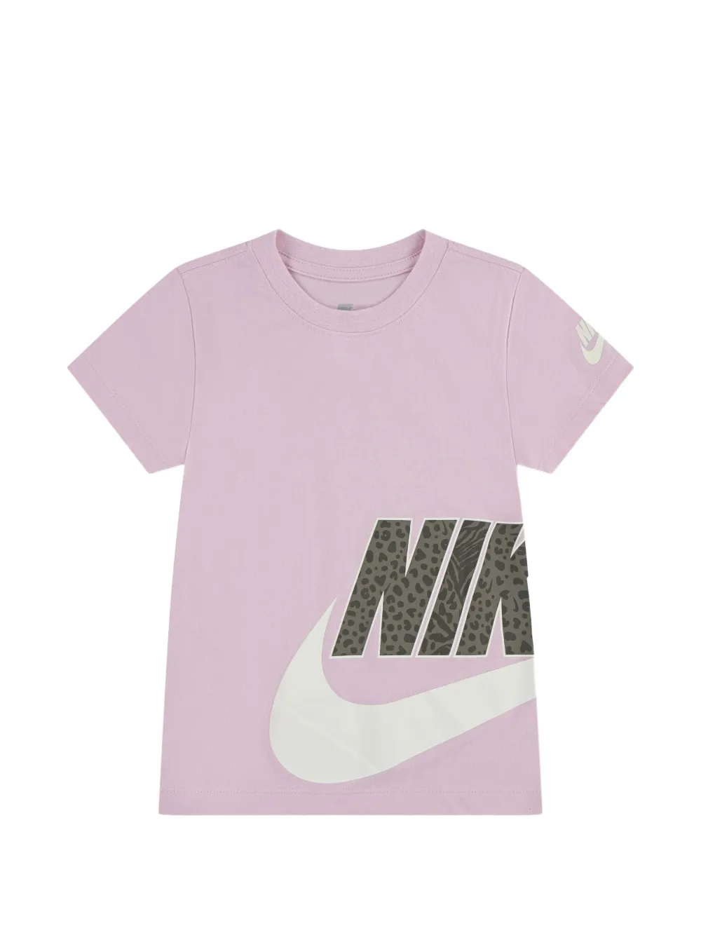 Nike Kids animal-print logo T-shirt - Rosa