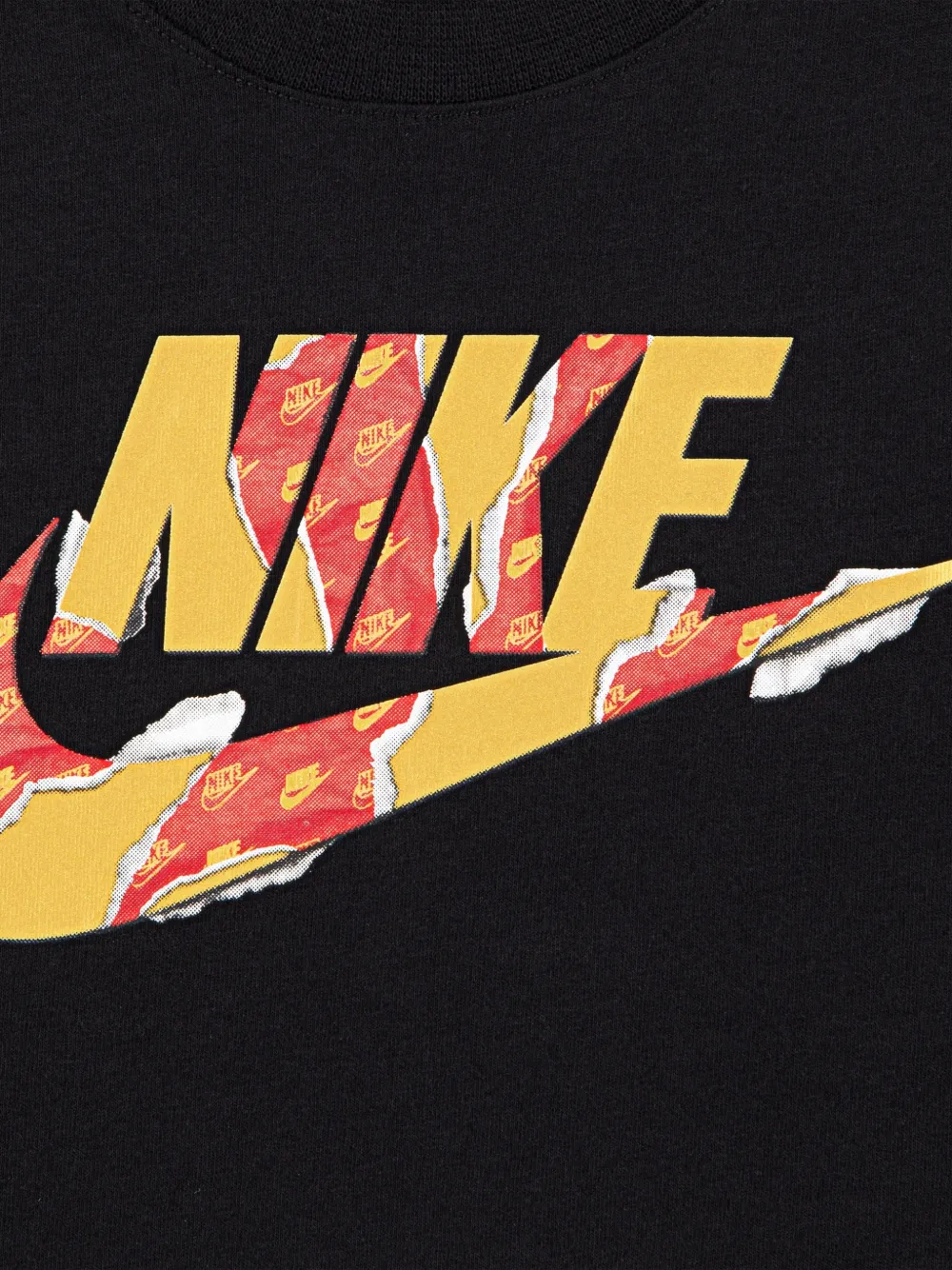Nike Kids Unwrapped Futura T-shirt met logoprint Zwart