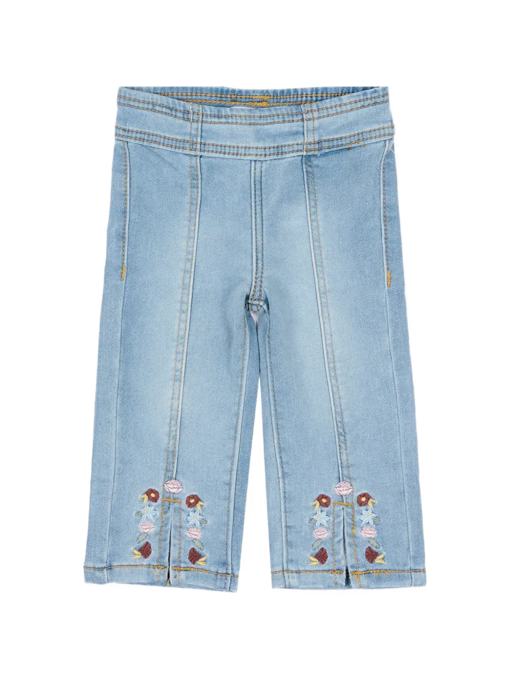 Levi's Kids floral-embroidered jeans - Blu