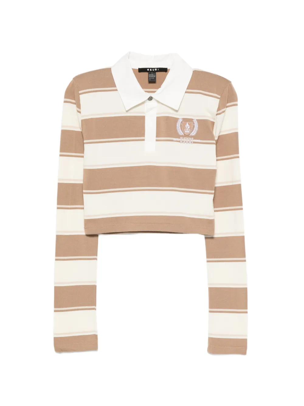 Ksubi striped long-sleeve polo shirt - Toni neutri