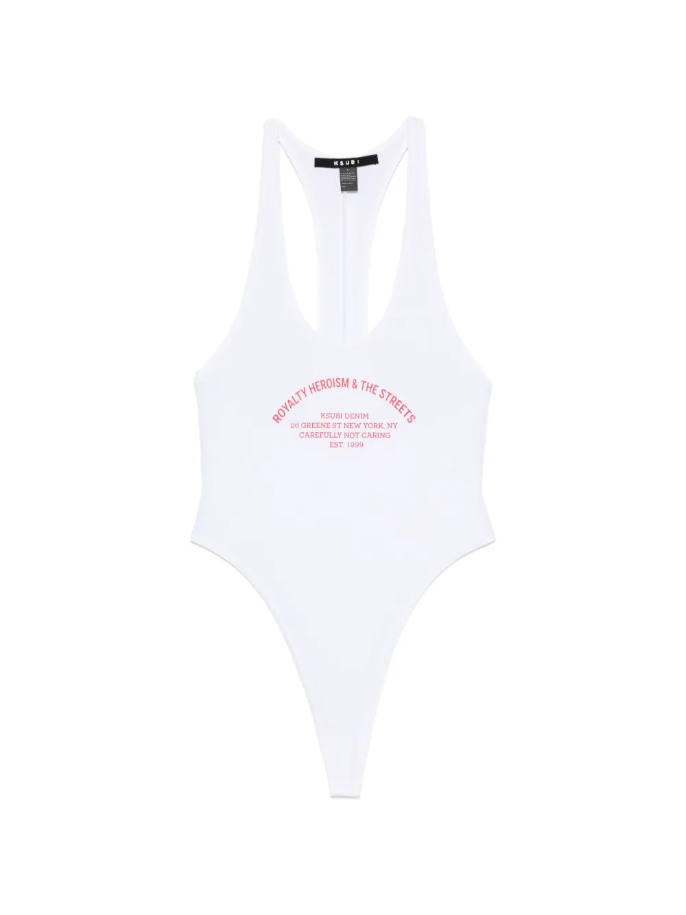 Ksubi Varsity Lara logo-print bodysuit - Bianco