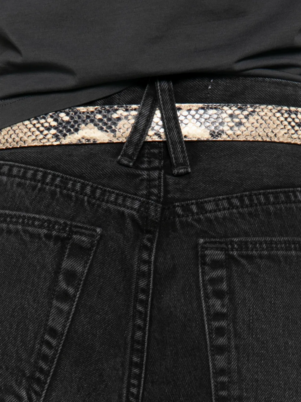 SLVRLAKE Sienna gerafelde shorts Zwart