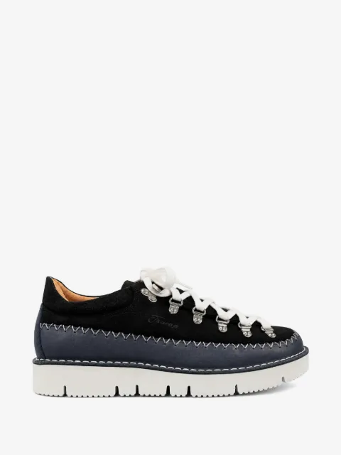 Fracap contrast-stitch lace-up boots