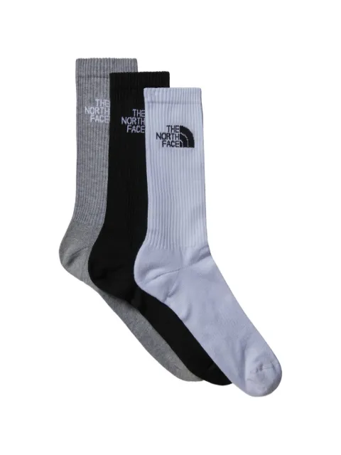 The North Face Kids logo-print ribbed-ankle socks (set of three)