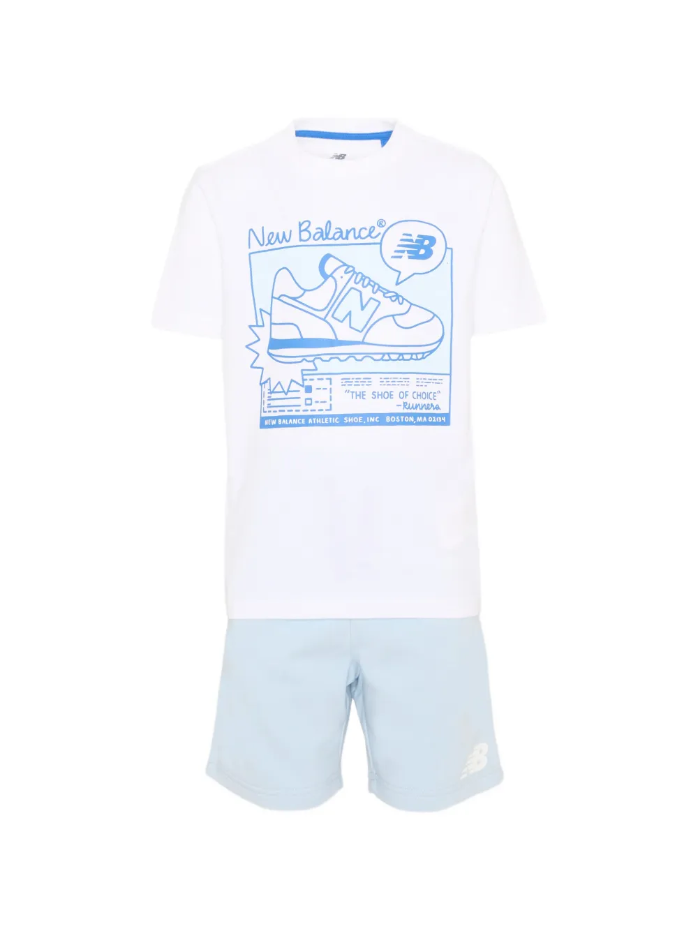 New Balance Kids graphic-print tracksuit - Bianco