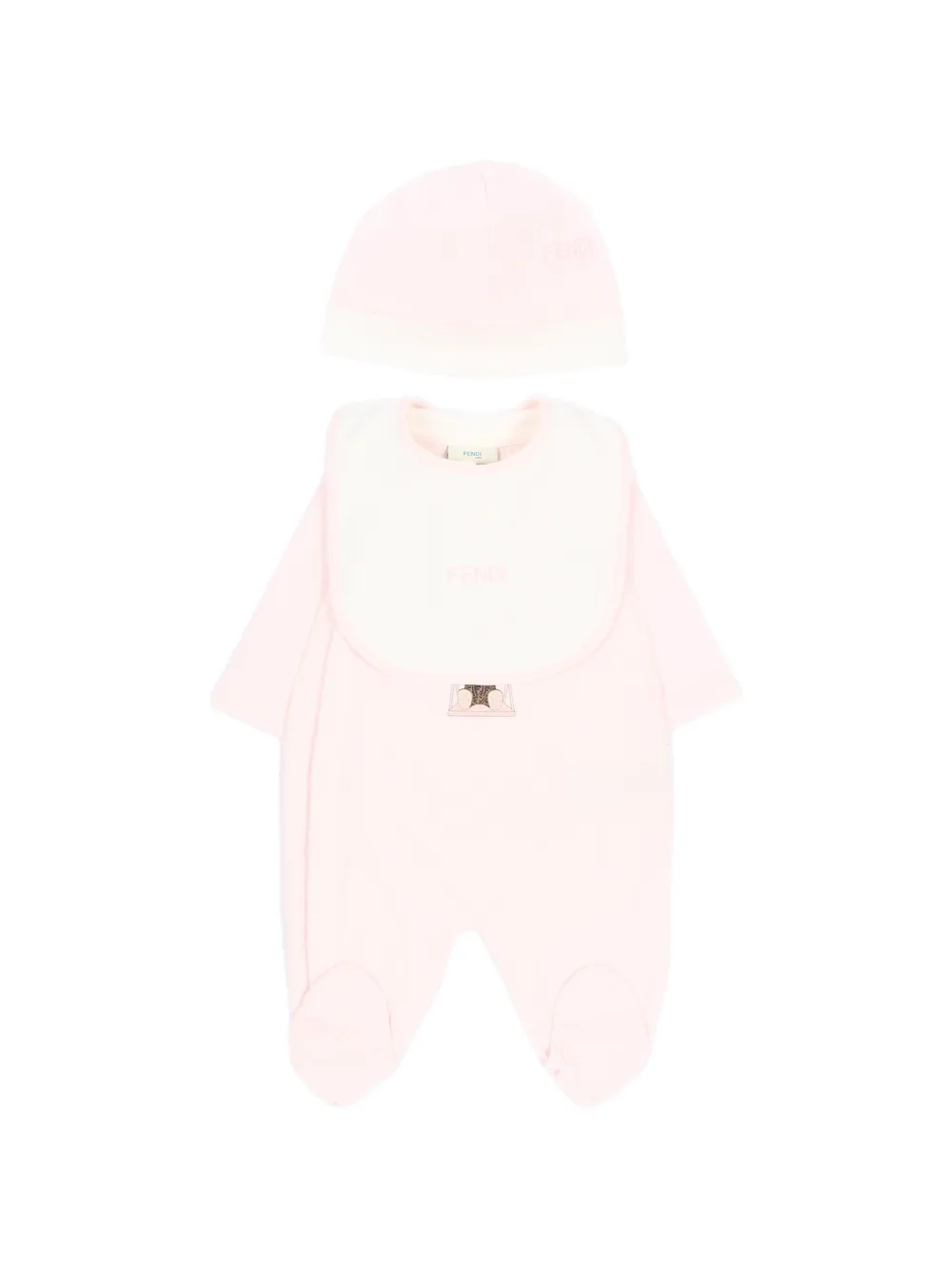Fendi Kids bear-print babywear (set of three) - Rosa