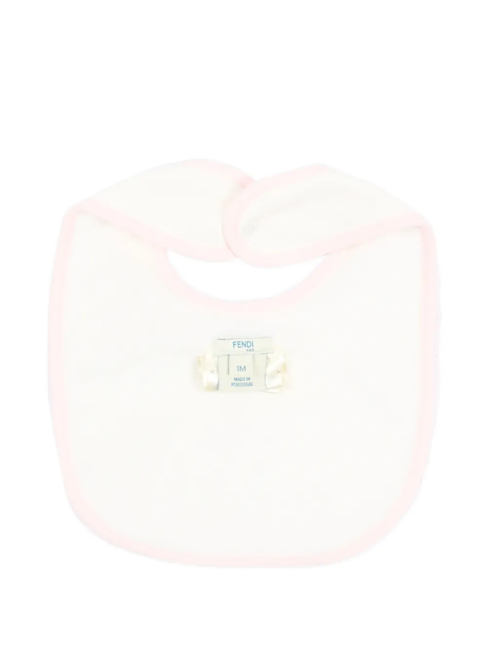 Fendi Kids Slabbetje en muts met teddybeer-patroon Roze